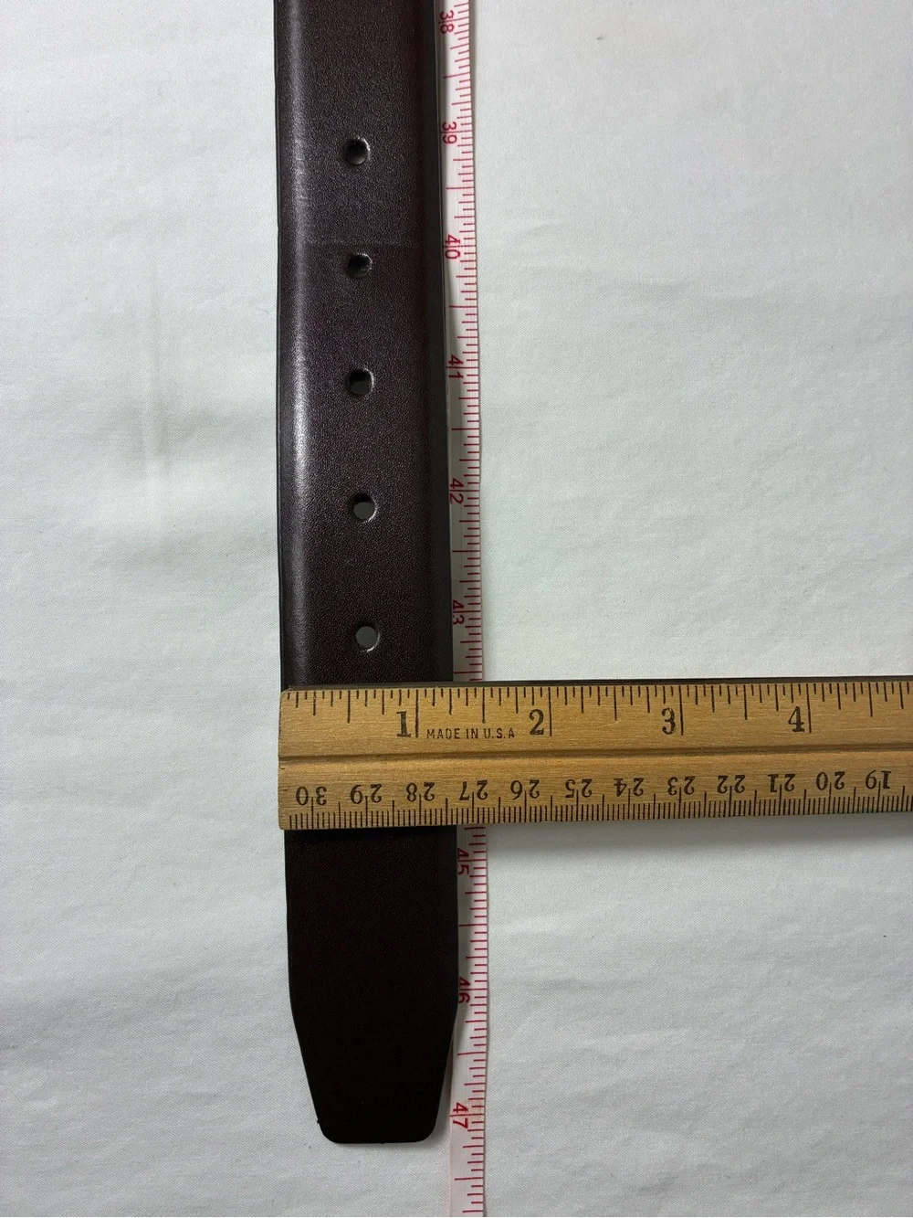 H&M Unisex belt sz XL Dark Brown Split Leather Silver Buckle